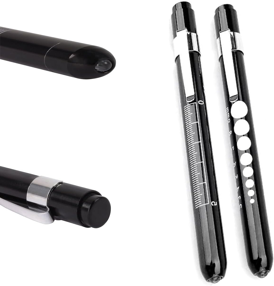 Nurse Accessories, Torch, 2Pcs Pen Light, Torch Light Reusable Medical LED Pen Torch with Pupil Gauge for Nurses, Doctors, and Nursing Students image number 6