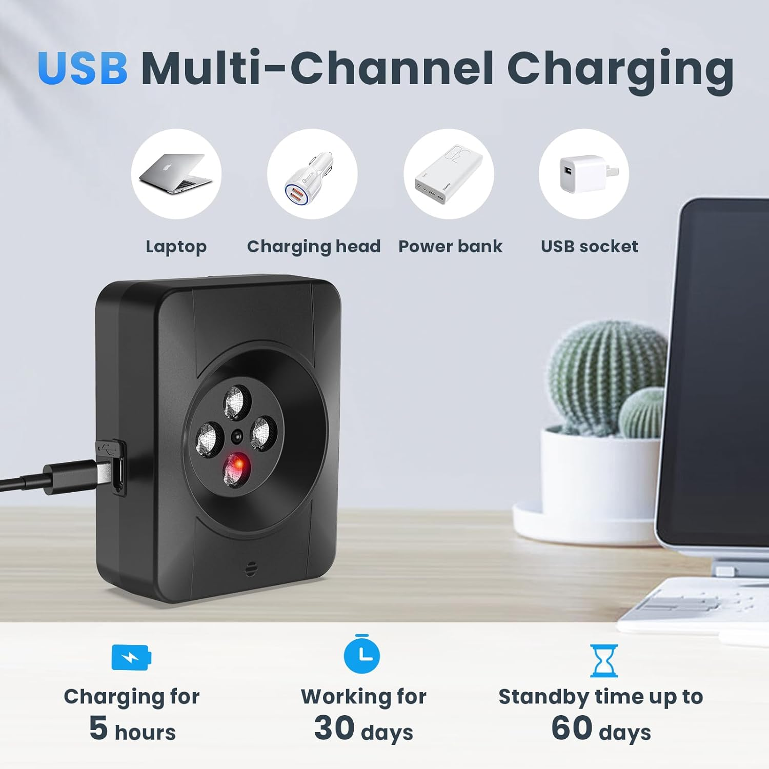 Anti Barking Device, Sonic Dog Bark Deterrent Devices with 3 Ultrasonic Levels 10KHZ-25KHZ, anti Bark Device for Dogs Work Range up to 33Ft, Dog Barking Control Devices for All Size Dogs image number 4