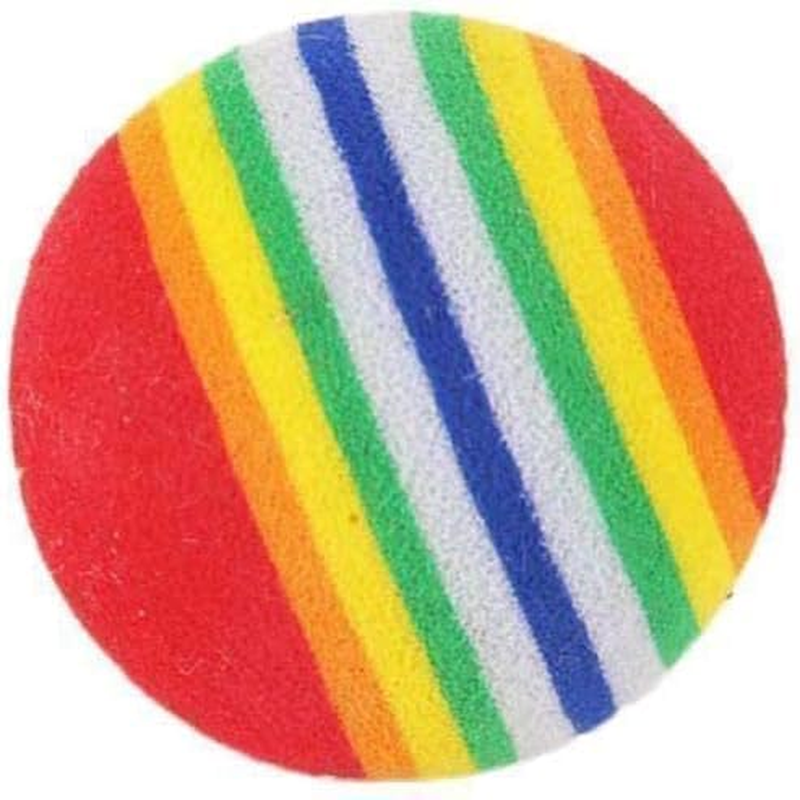 Pet Ball Rainbow Stripe EVA Sponge Floating Ball Swing Golf Club Beginner Kitten Training Practice Pets Supplies Cats Aids for Pet Keep Face Kitten Balloons Cats Cats Kit Cage Practice Cage 25 image number 1