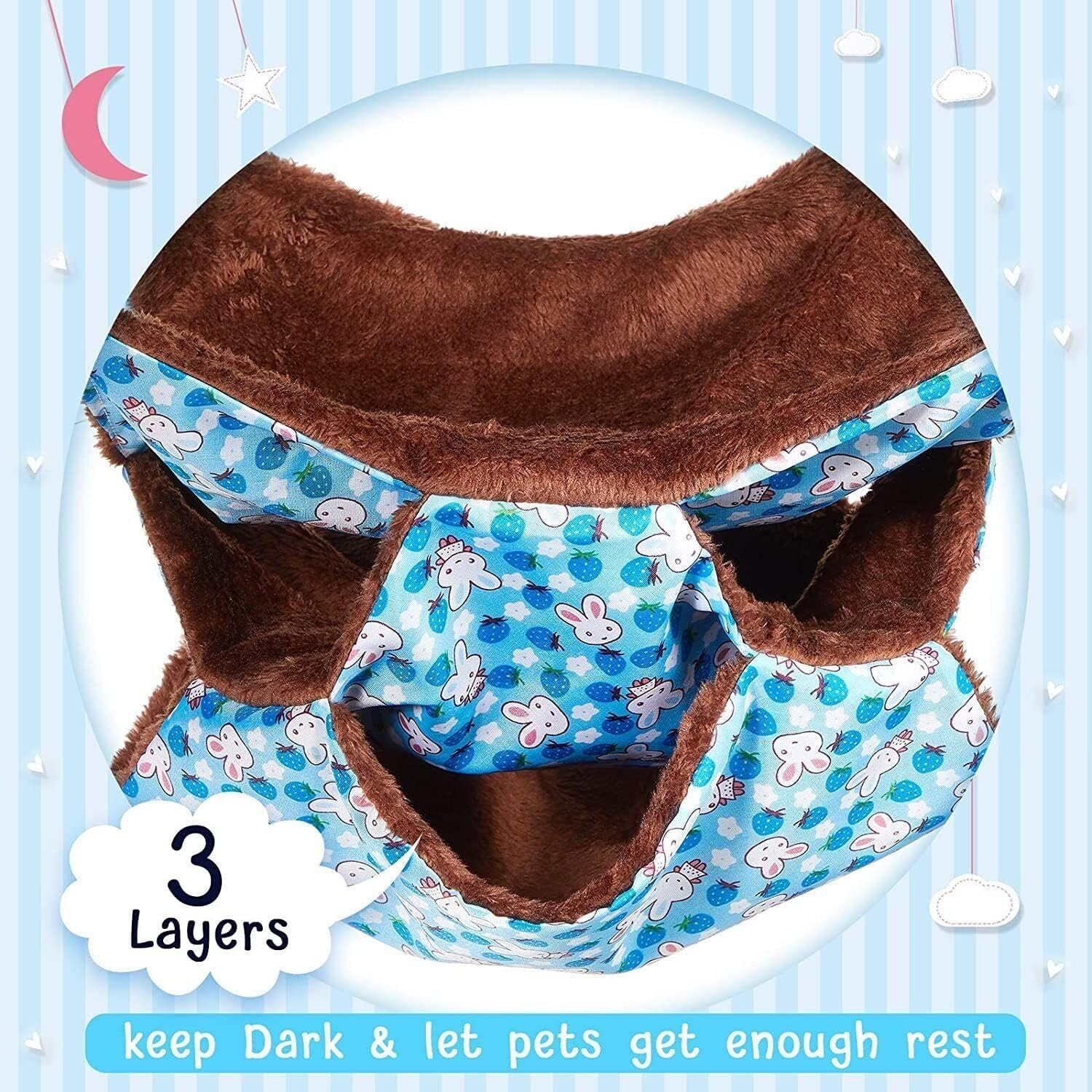 New Guinea Pig Rat Hammock Hamster Ferret Hanging Nest Mice Bed Toy Warmer House - Hanging Toy Warmer House with Sturdy Metal Buckles