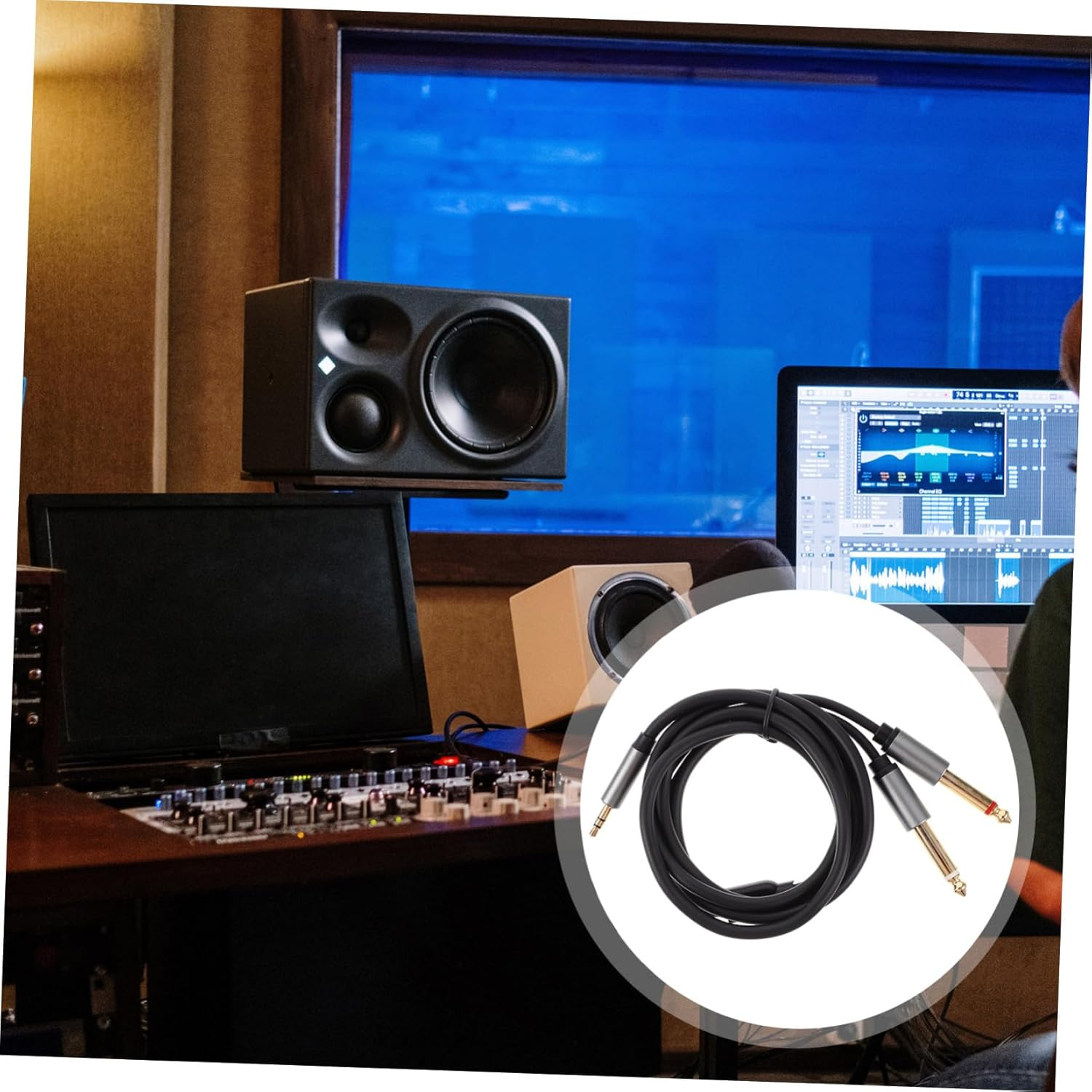 CONGARTENO 3.5Mm to 6.5Mm Audio Cable Stereo Splitter for Computer Laptop and Home Audio Systems image number 4