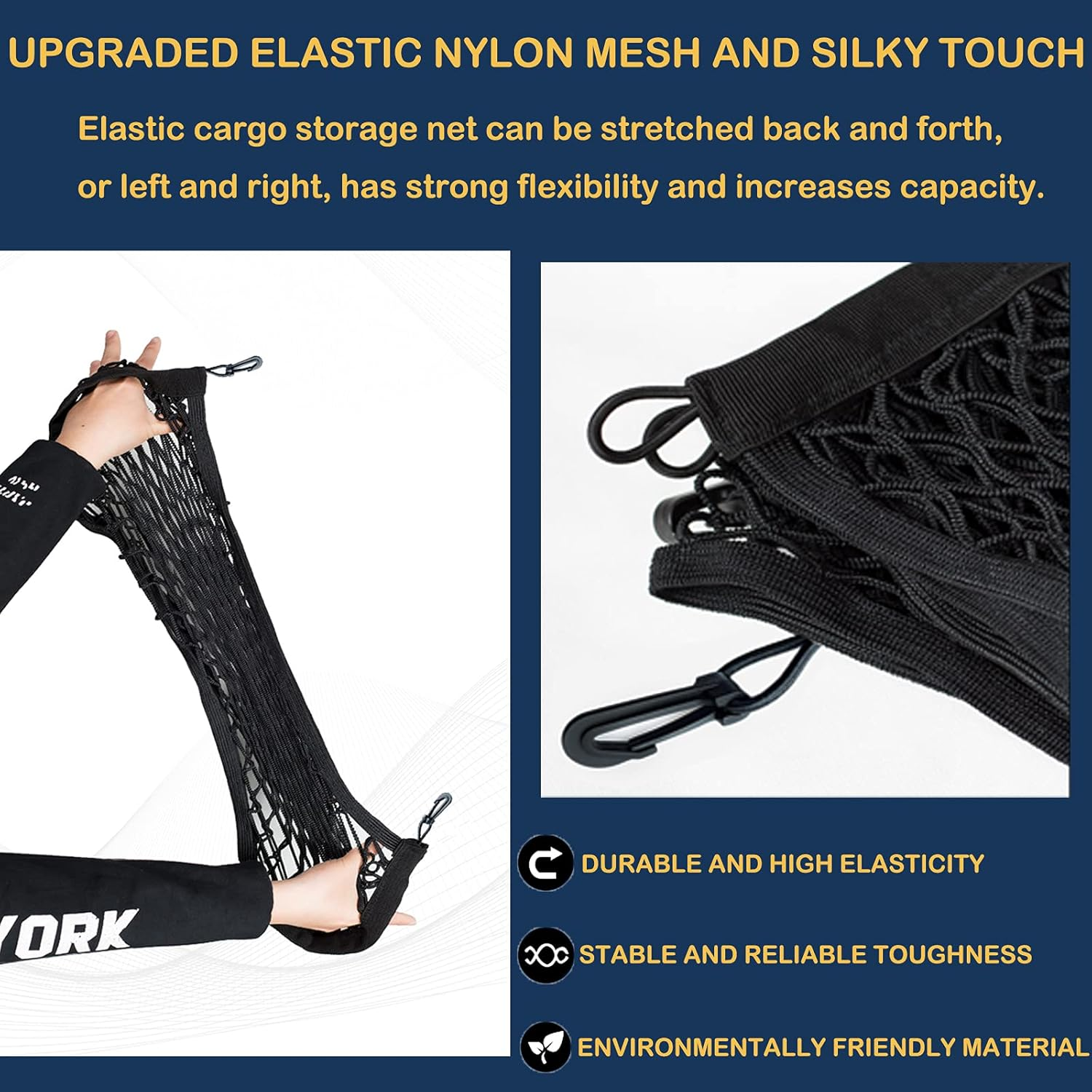 Trunk Cargo Net Compatible with Subaru Forester SK New 2024 2023 2022 2021 2020 2019 2018 2017 2016 2015 2014 2013 2012 2011 2010 2009 2008 2007 2006-1998 Car Rear Nylon Mesh Tailgate Netting image number 5