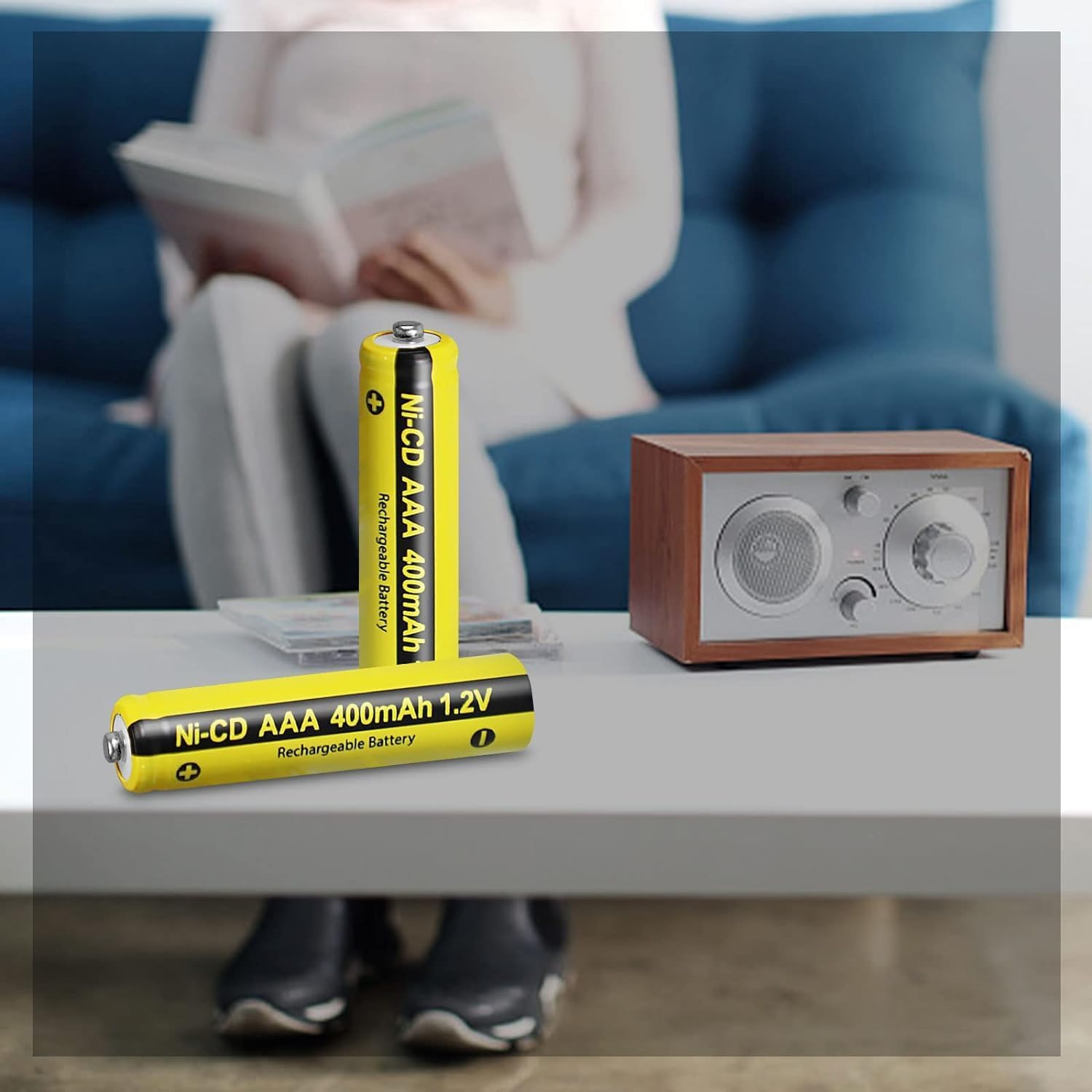 PKCELL AAA Rechargeable Battery, 1.2V Nicd Rechargeable Battery, NICD AAA 400Mah Stable Charge, Strong Durability 10 Pcs image number 2