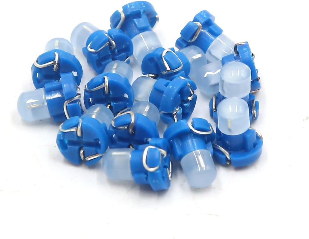 Uxcell 15Pcs 12V Blue T3 Car Wedge LED Dash Gauge Instrument Panel Light Bulb Interior