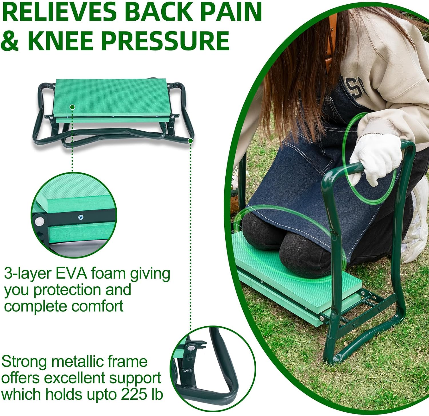 Garden Kneeler - Multi-Functional Gardening Seat and Kneeler image number 1