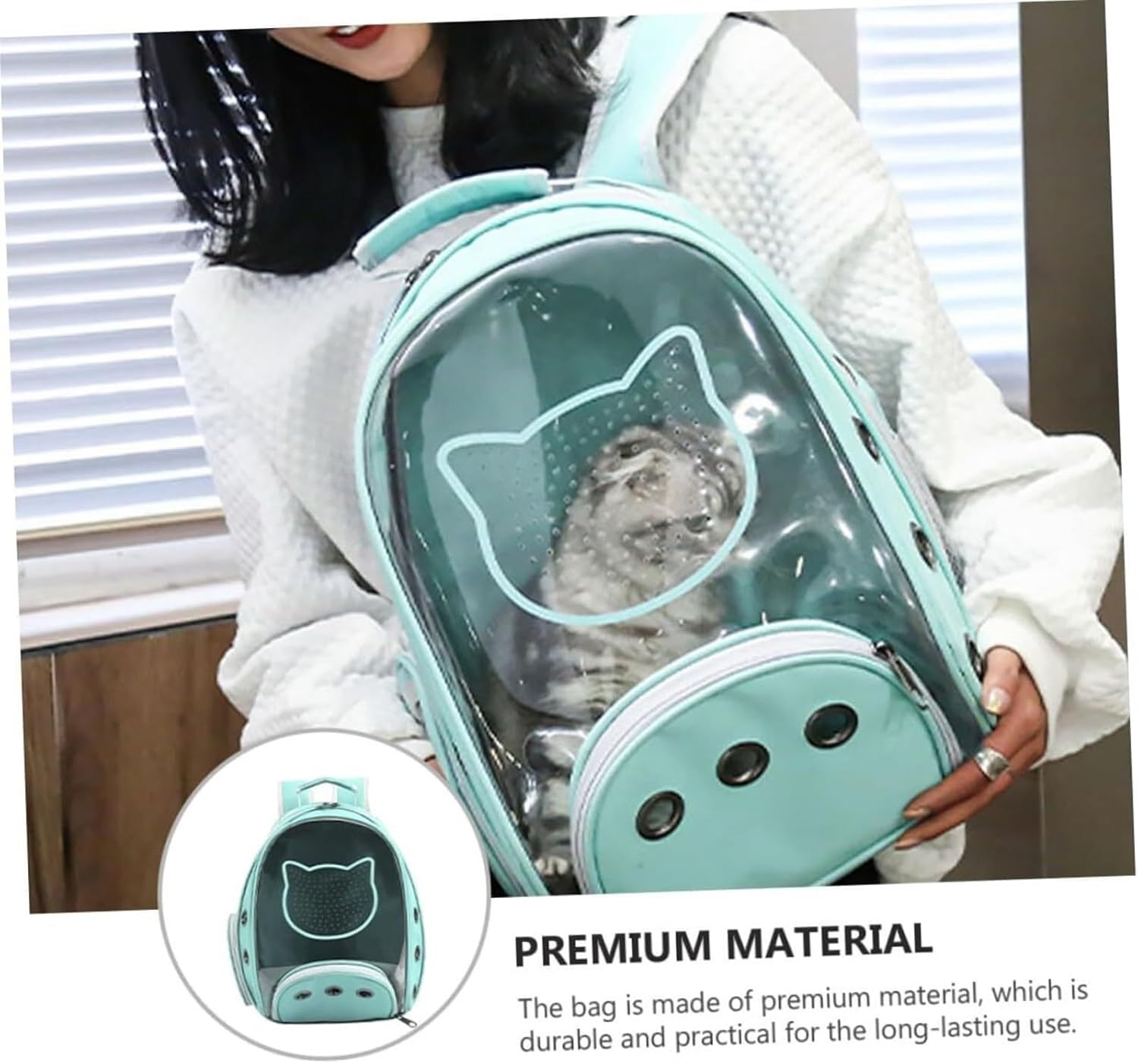 Cat Bag Dog Carrier Pet Carrier Pet Backpack Pet Supplies Pet Carrier Cat Carrier Bag Transparent Backpack Dog Bag Cat Carrier Pet Bag Carrier(Color:Pink) - Pink image number 4