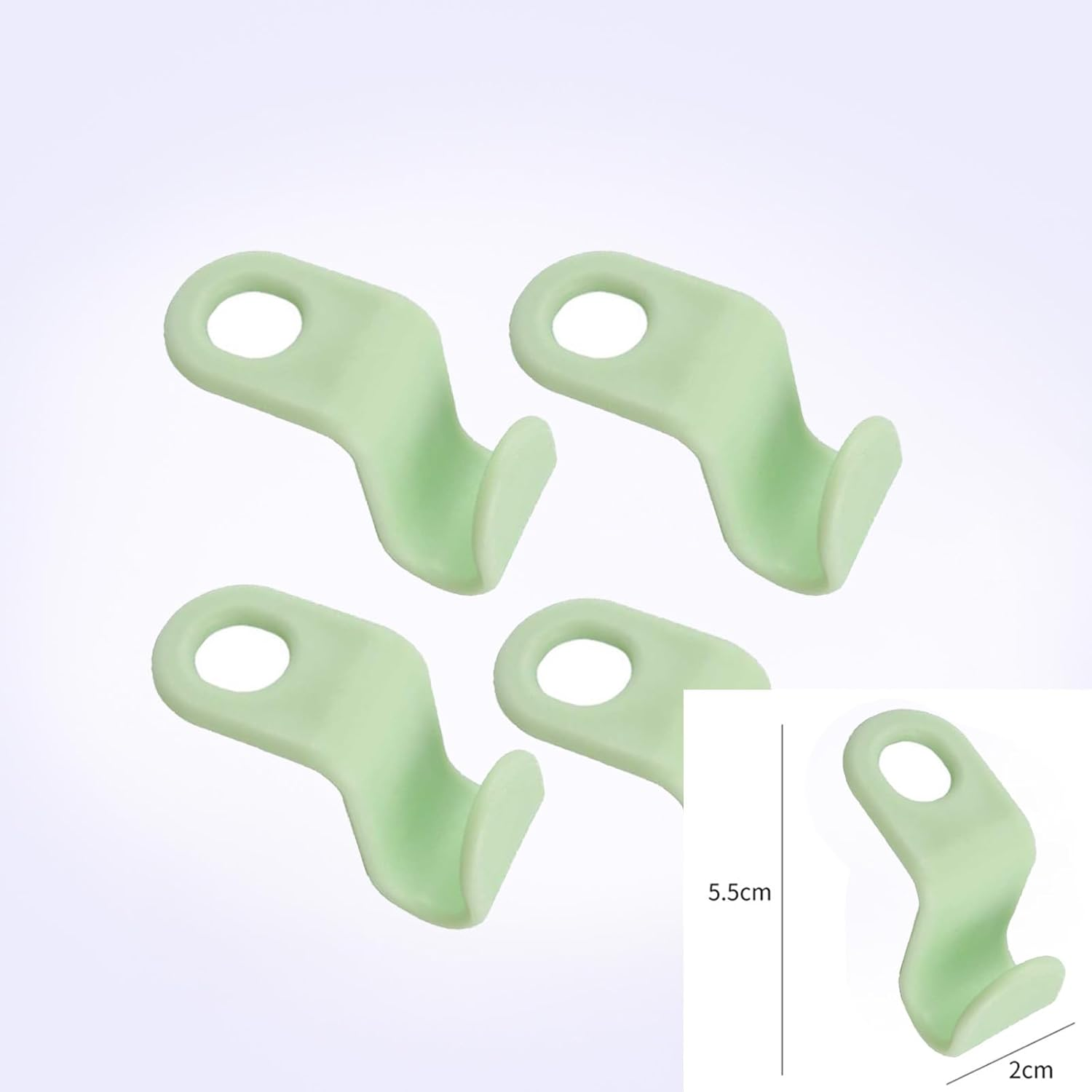 100 Pack Space Saving Hangers - Multi-Functional Stackable Coat Hanger Connectors | Thick Plastic Hooks for Wardrobe Organiser (Green, Kids/Baby Closet Friendly)