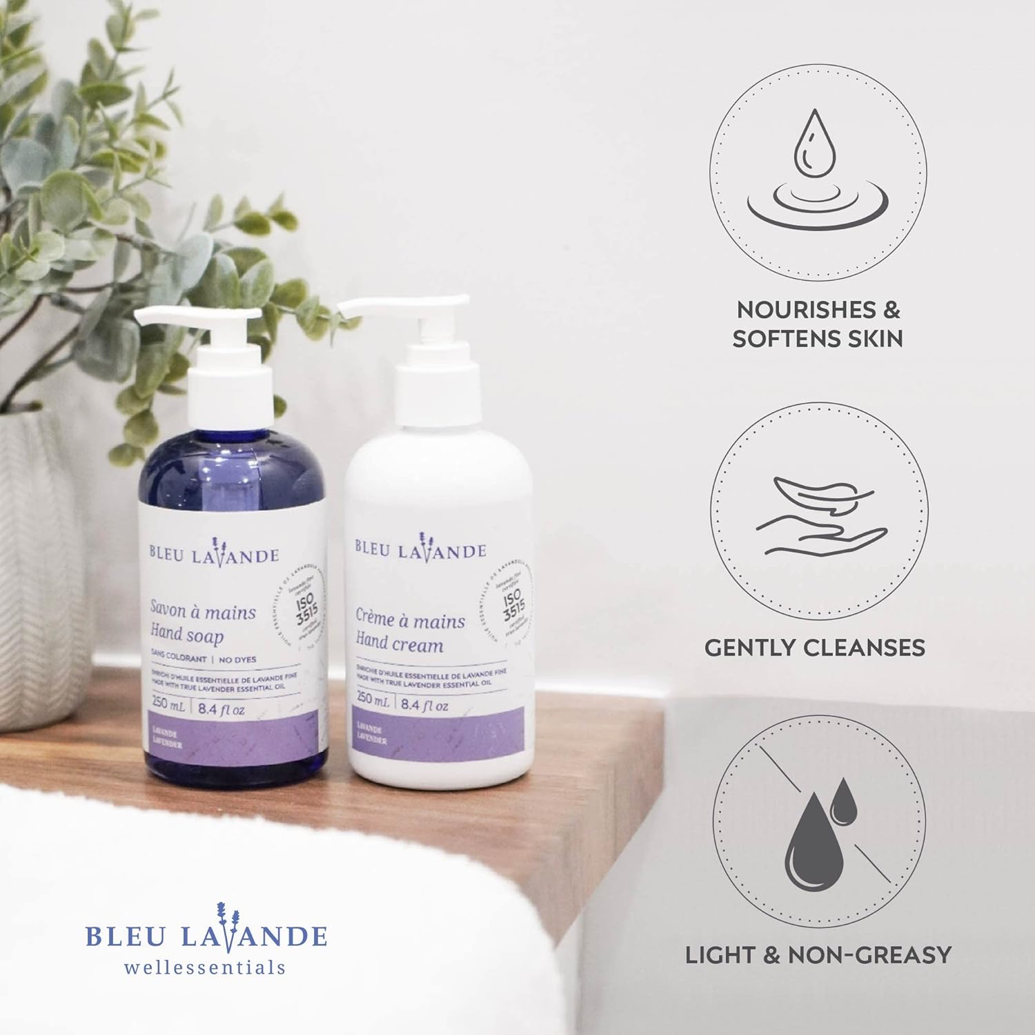 Bleu Lavande Soothing Hand Care Holiday Set - Natural Lavender Products &ndash; Lavender Hand Soap and Lavender Hand Creams &ndash; Cruelty Free &ndash; No Artificial Fragrances, Parabens or Sulfates image number 2