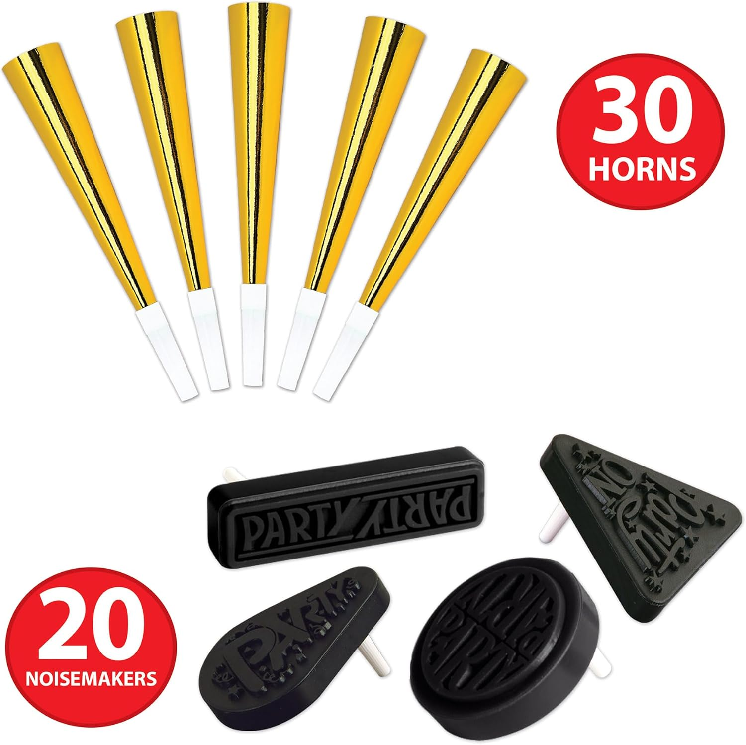 Beistle 88780BKG50 1-Pack Decorative Legacy Party Assortments for 50 People, Gold image number 1