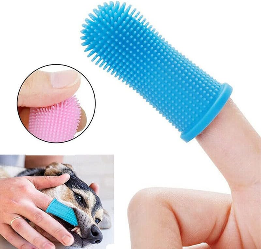 Dog Cat Super Soft Pet Finger Toothbrush Teeth Silicone Brush Care Cleaning, Super Soft Dental Care Brush for Effective Teeth Cleaning, Non-Toxic, Flexible Fit, Promotes Oral Health image number 4