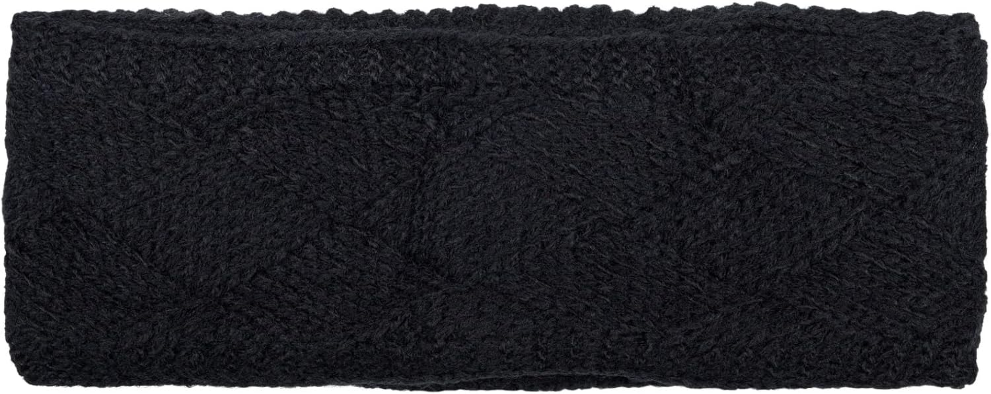 Stylebreaker 04026062 Women'S Knitted Headband Plain with Diamond Pattern, Thermal Fleece Lining, Winter Headband Plain Cream/White