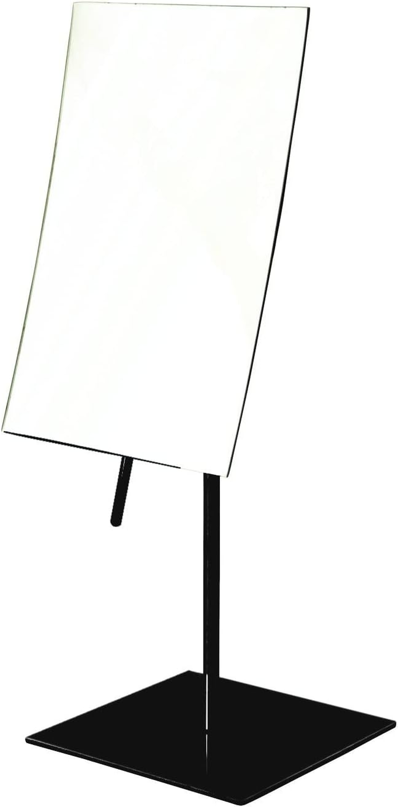 JERDON Rectangular Tabletop Makeup Mirror - Makeup Mirror with 3X Magnification with Black Finish - 5-Inch by 8-Inch Vanity Mirror - Model JP358BK