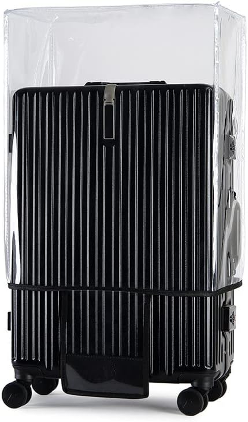 Yopolaz Real Clear Rimless Suitcase Cover - 20 22 24 26 28 30 Inch PVC Transparent Clear Travel Luggage Covers - Waterproof Dustproof Protective Suitcase Protectors, 22 Inch, Regular