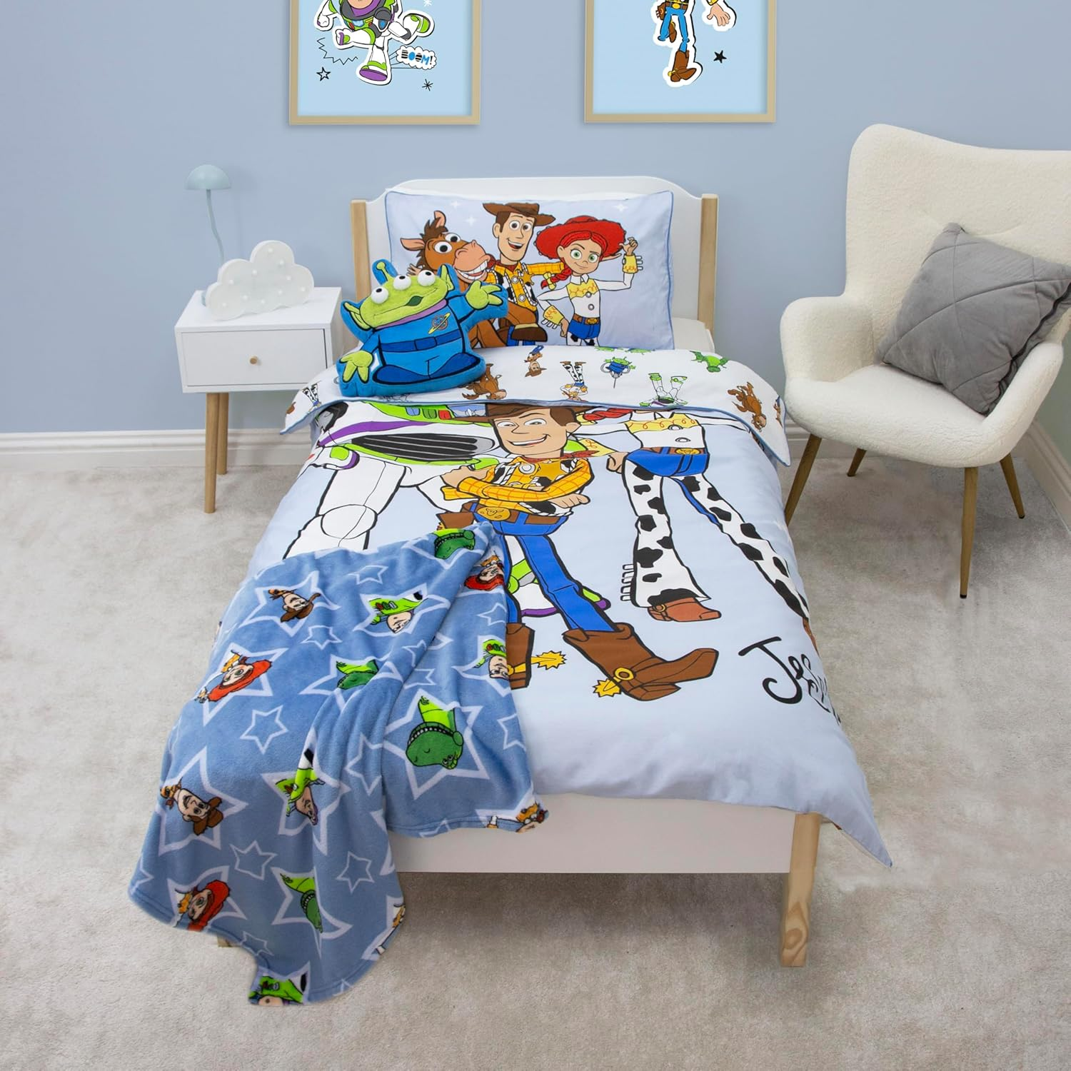 Disney Toy Story Officially Licenced Single Kids Duvet Cover Set | Reversible 2 Sided Bedding Including Matching Pillow Case | Explore Design Feturing Buzz, Woody, Jessie | Polycotton image number 1