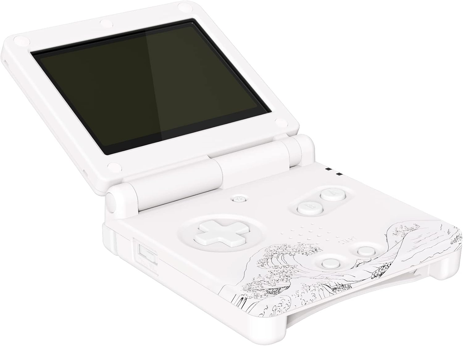 IPS Ready Upgraded Extremerate the Great Wave Custom Replacement Housing Shell for Gameboy Advance SP GBA SP &ndash; Compatible with Both IPS & Standard LCD &ndash; Console & Screen NOT Included image number 3