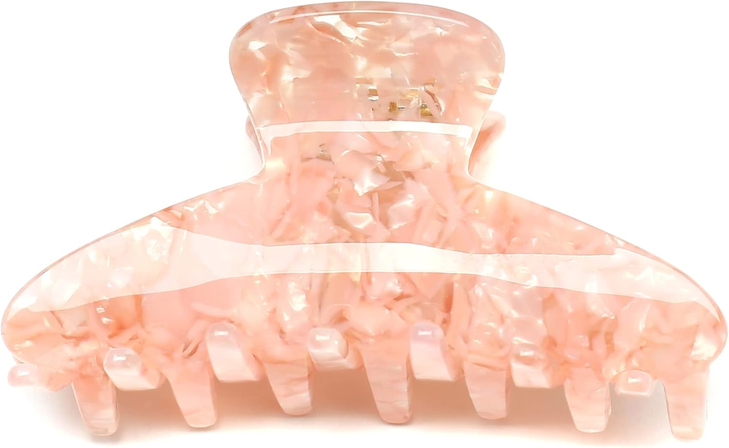 Qingoo Pink Medium Acetate Hair Clip Claws Hair Clip Hair Accessories Elegant Hair Accessory for Medium Thick Medium Hair 1 Piece (8.5 X 4.5 Cm, Pink) - Cream image number 7