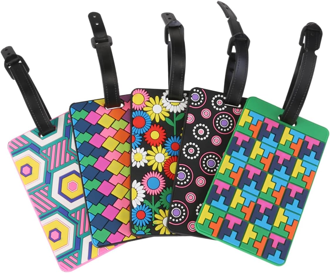 CHILDWEET 5Pcs Travel Baggage Identifiers Luggage Tags Unique Design Quick Access image number 1