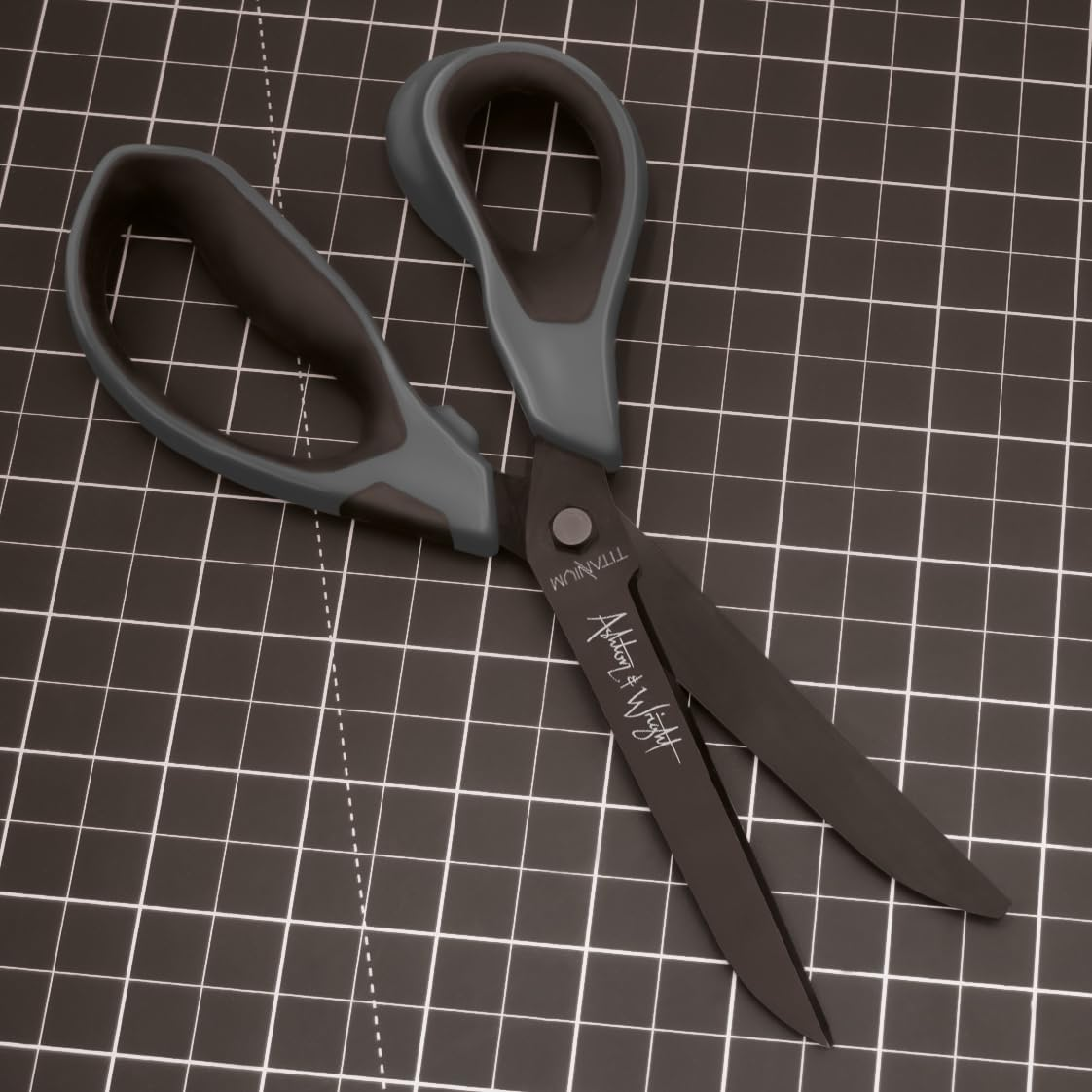 Ashton and Wright - Titanium HD - Heavy Duty Scissors for Office, Home, Kitchen, and Craft - 210Mm / 8&rdquo; - Titanium Coated Blades (Grey, Left Handed) image number 5