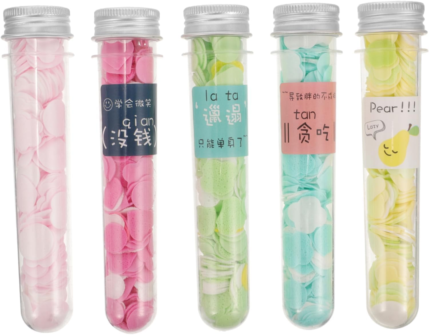 Yardwe 5Pcs Travel- Leaves Disposables Scented Foaming Soap Body Petals Bubble Bath image number 4