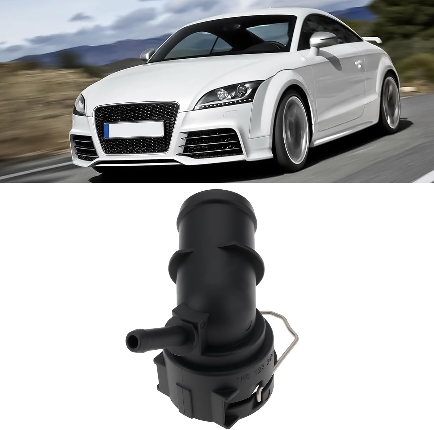 LT Easiyl 2Pcs Coolant Flange Pipe 1K0122291BE Compatible with Audi S3 8V, 8YA, 8YS 2.0 2012-2024 image number 3