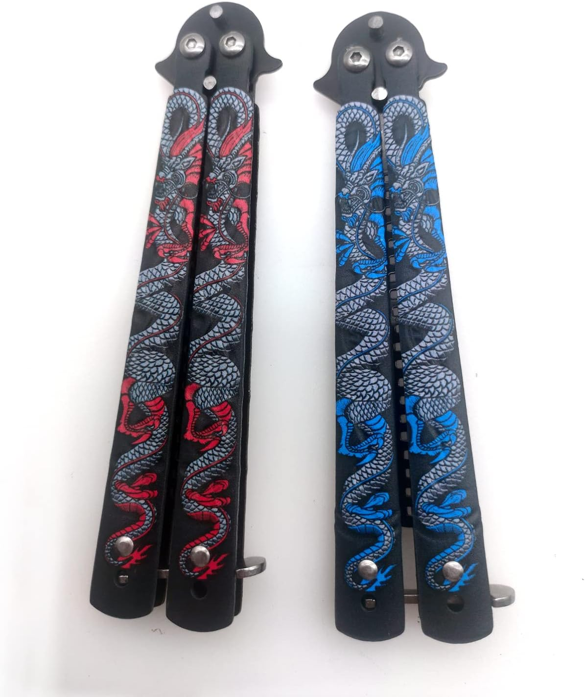 WANLIAN Beautiful Comb,Beautiful Comb Stainless Steel Folding Practice Combs Hair Styling Tools for Sport Outdoor Use (2 Dragon) image number 4