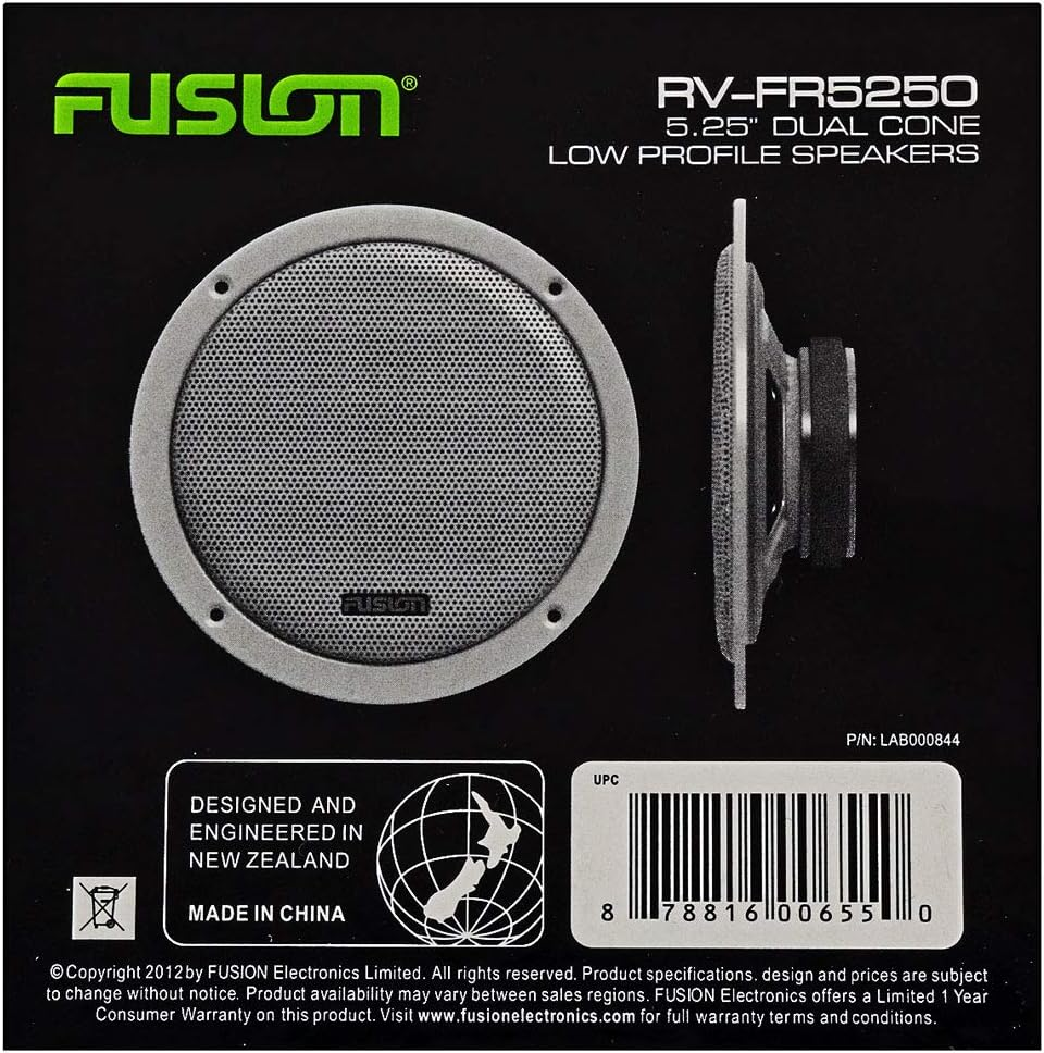 Fusion RV-FR5250 5In 100W Super Slim RV Speakers Pair image number 2