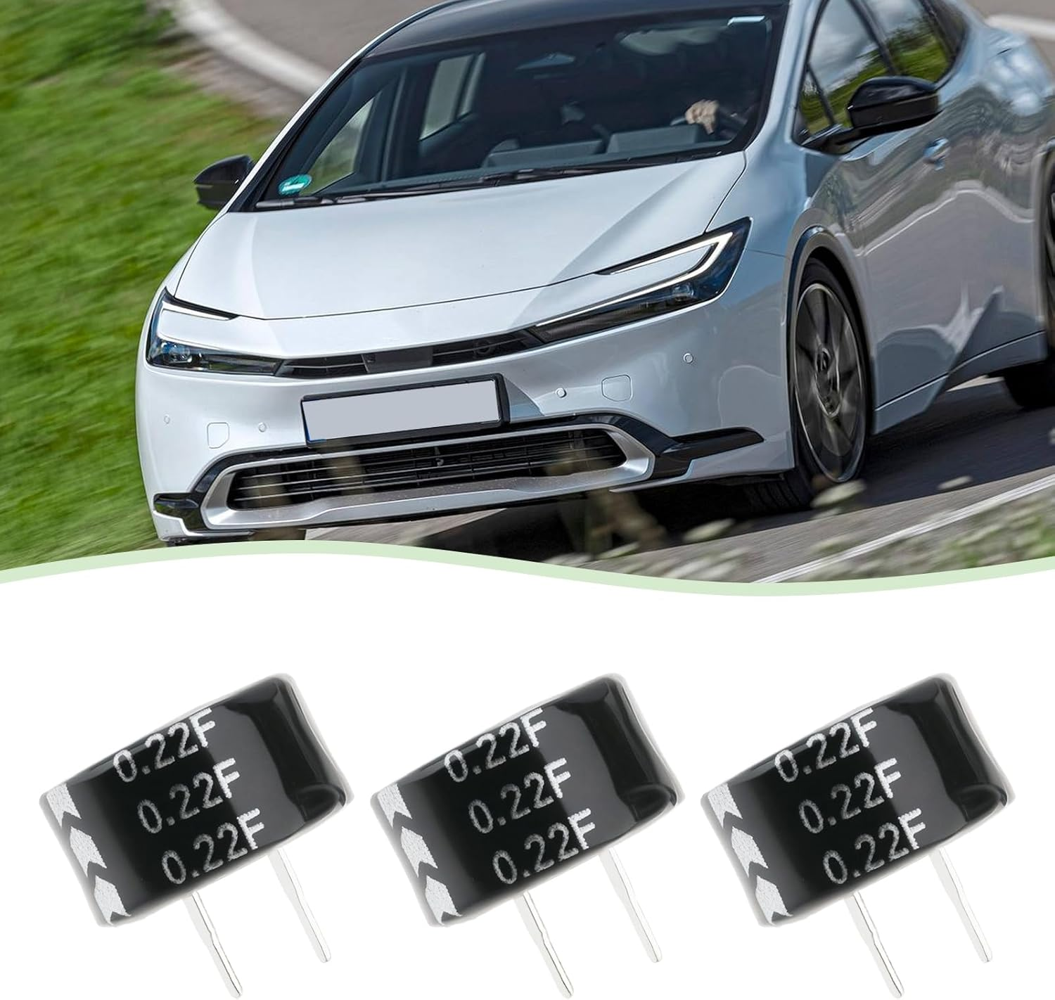 SING F LTD 5Pcs 0.22F 5.5V Super Capacitor Type-C Suitable for New Energy Electric Vehicles Rail Transit Consumer Electronics Power Systems (Pitch 5.08Mm) image number 2