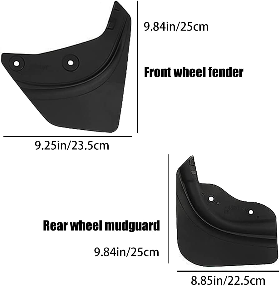 Geli 4 Pieces Mud Flaps Splash Guards,Upgraded Version Front and Rear Mud Flaps Compatible with 2021 2022 Tesla Model Y Accessories image number 2