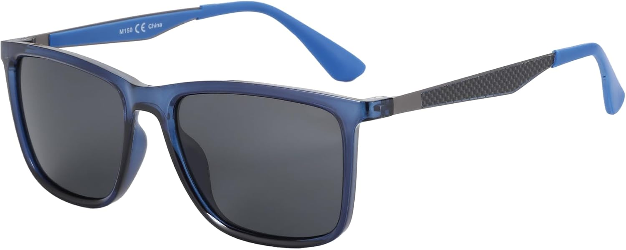 ZENOTTIC Polarized Sunglasses for Men Square : Carbon Fiber Rectangle Ultralight Frame UV400 Protection - Classic Sunglass for Driving Golf Fishing