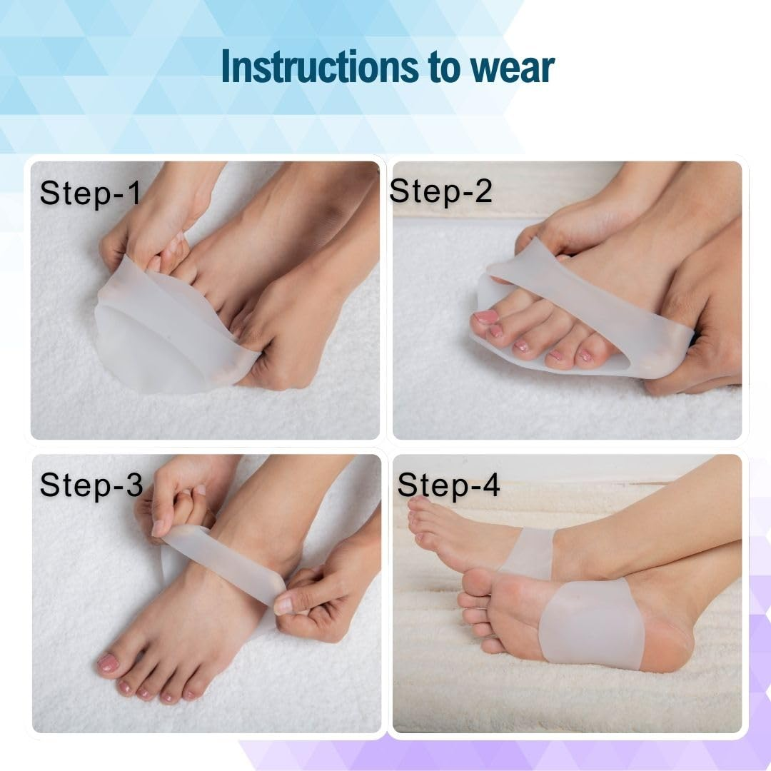 Wonder Care Plantar Fasciitis Archsupport Sleeve | Compression Arch Support Foot Sleeve | Foot Compression Wrap Flat Feet Corrector for Men and Women Pair of 1 & 3 image number 3