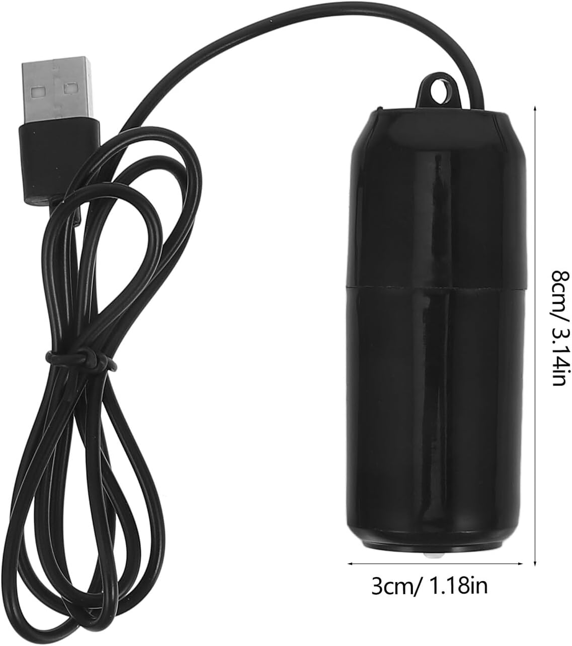 TEHAUX Silent USB Aquarium Air Pump Small Oxygen Aerator for Fish Tank Compact Air Pump with Shock-Absorbing Pad Quiet Operation for Home and Outdoor Fishing Supply