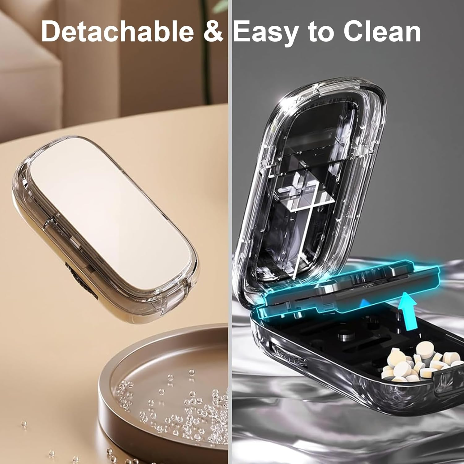 Adjustable Pill Cutter & Splitter with Multi-Compartment Box &ndash; Precise 1/4 Cutting for Small & Large Pills, Portable & Easy to Use for Seniors, Travelers, Daily Medication image number 3