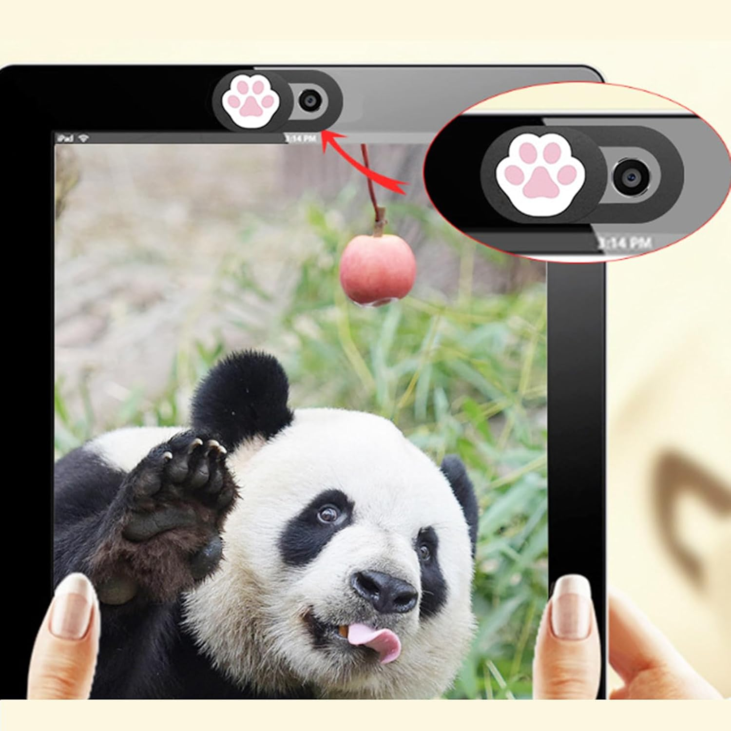 3 Pack Webcam Cover Slide Ultra Thin Cute Paw Pattern for Laptop, Tablet, Phone, Macbook, Echo Show - Protect Privacy image number 6