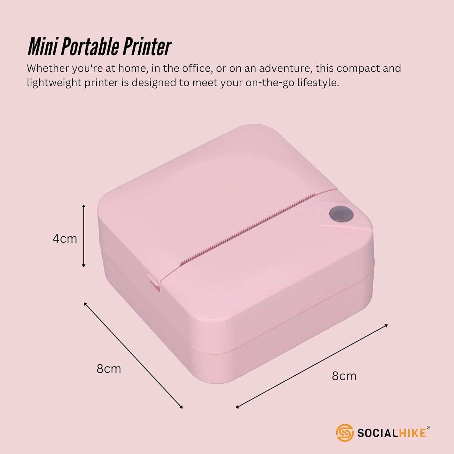 Tooleroo Portable Mini Printer Pink - Inkless Bluetooth Phone Pocket Thermal Printing image number 6