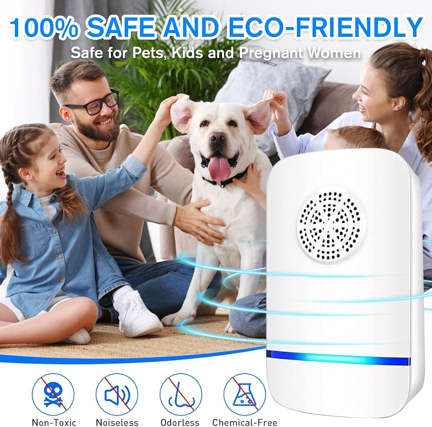 6 Packs Ultrasonic Pest Control Repeller, Electronic Pest Repellent Plug in Indoor for Insect Roaches Spider Ant Bug Rat Rodent Mouse Repellent for House Kitchen Garage Warehouse image number 5
