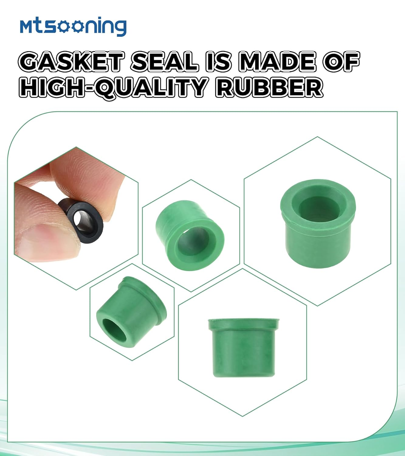 Mtsooning 100 PCS HVAC 1/4" Quick Coupler Charging Gaskets, O-Ring Rubber Seals Gaskets with Valve Core Remover Tool for Air Conditioning Refrigeration Charging Hose image number 1