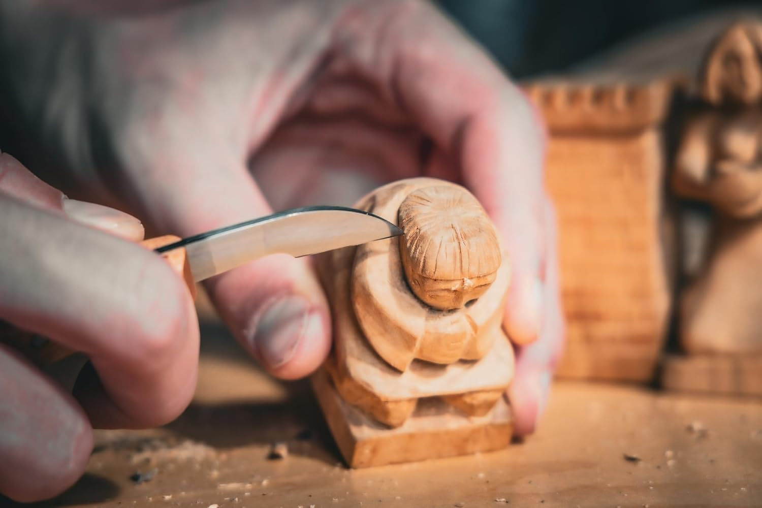 Stubai 510201 Wood Carving Set, Gold/Beige, 7-Piece image number 2