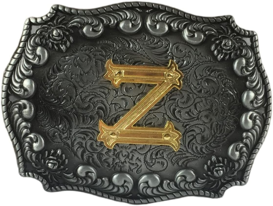 COOLLA Belt Buckle for Men- Initial Letters ABCDEFG to Z Western Rodeo Texas Cowboy Large Belt Buckles - E image number 5