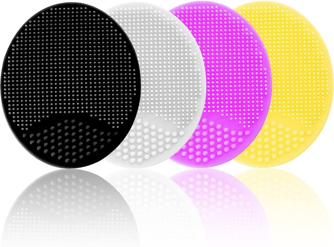 Silicone Facial Cleansing Brush, Soft Face Brush, Blackhead Acne Pore Pad - Face Exfoliator & Deep Cleaning 4 Pack image number 5