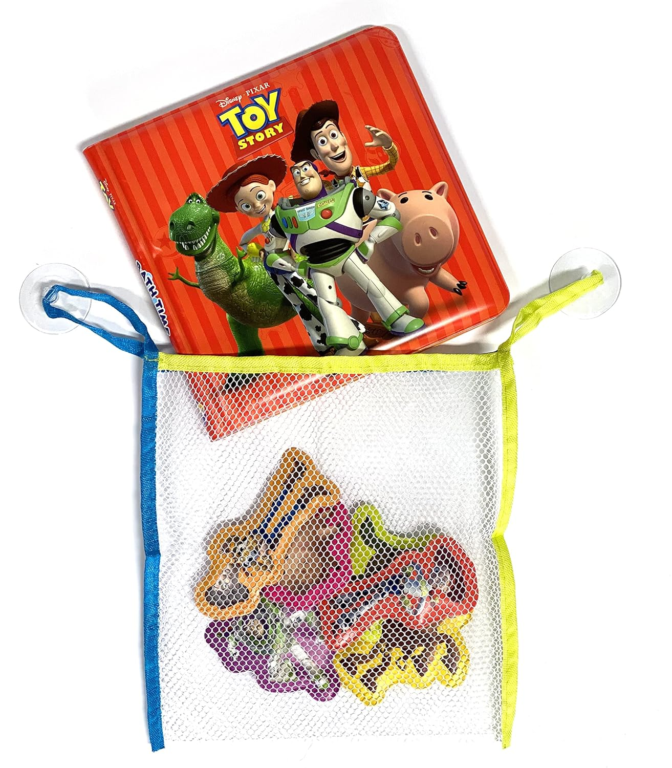 Disney / Pixar Toy Story Bath Time Books - Activity Books for Kids, Bath Book, 6 Padded Suction Cups, 1 Mesh Bag: with Suction Cups and Mesh Bag image number 4
