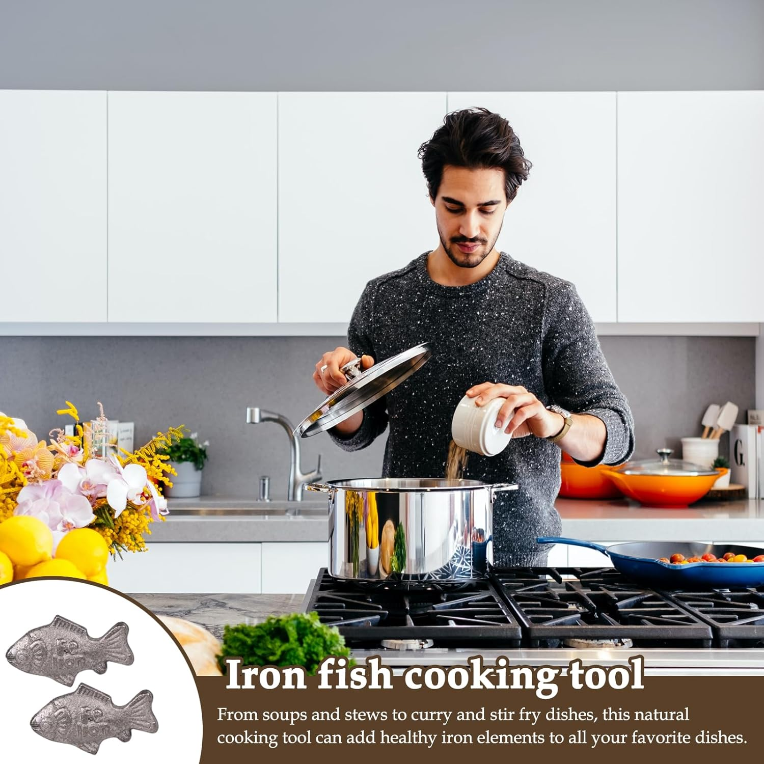 2 Pack Iron Fish with Box - a Natural Source of Iron, Liquid Gentle Iron Supplement for Women (A) image number 1