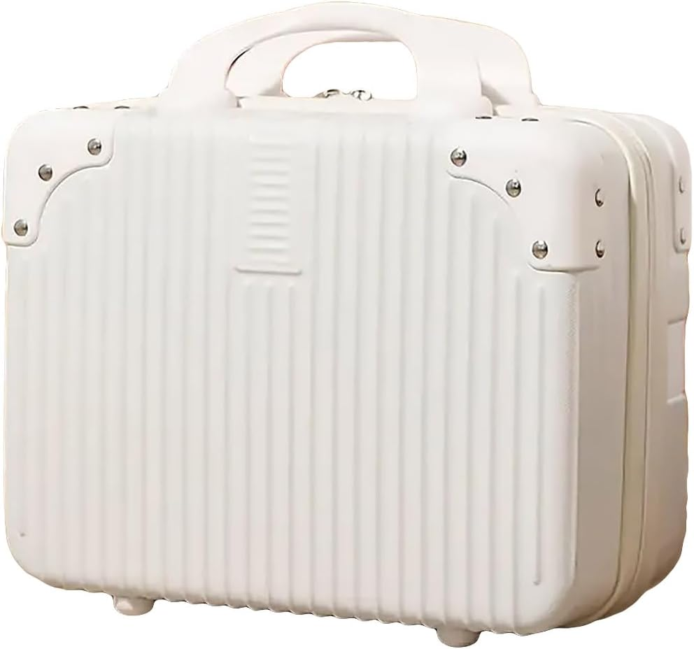 AIMALL 14-Inch Women'S Lightweight Luggage Case, Mini Boarding Cosmetic Case, Simple Large Capacity Portable Storage, Dimensions 11.8X10.2X5.9 Inches - Pink image number 6