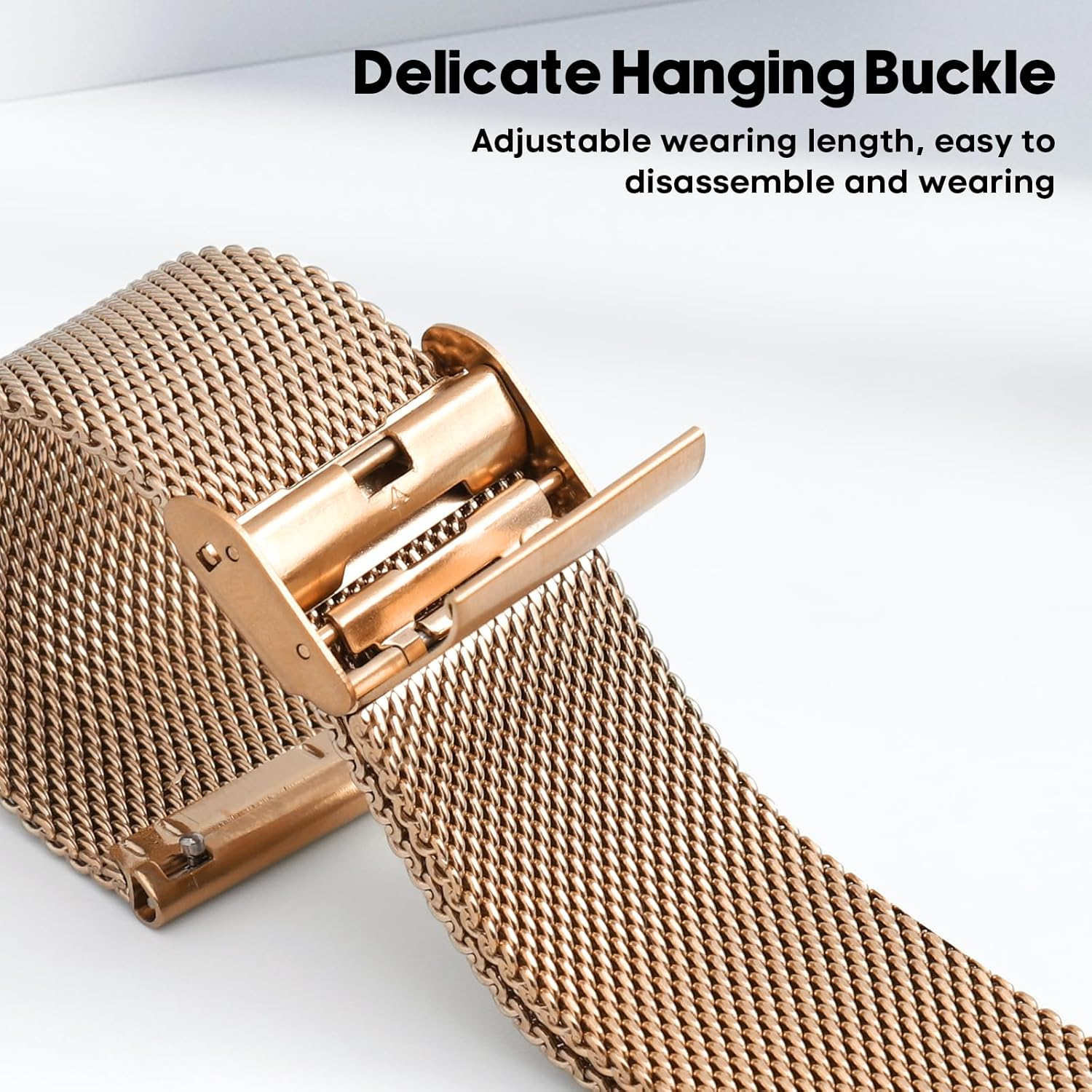 Rensheng 22MM Stainless Steel Strap Compatible with Amazfit Bip 6 Bracelet,Replacement Metal Strap for Amazfit Bip 6 Strap image number 3