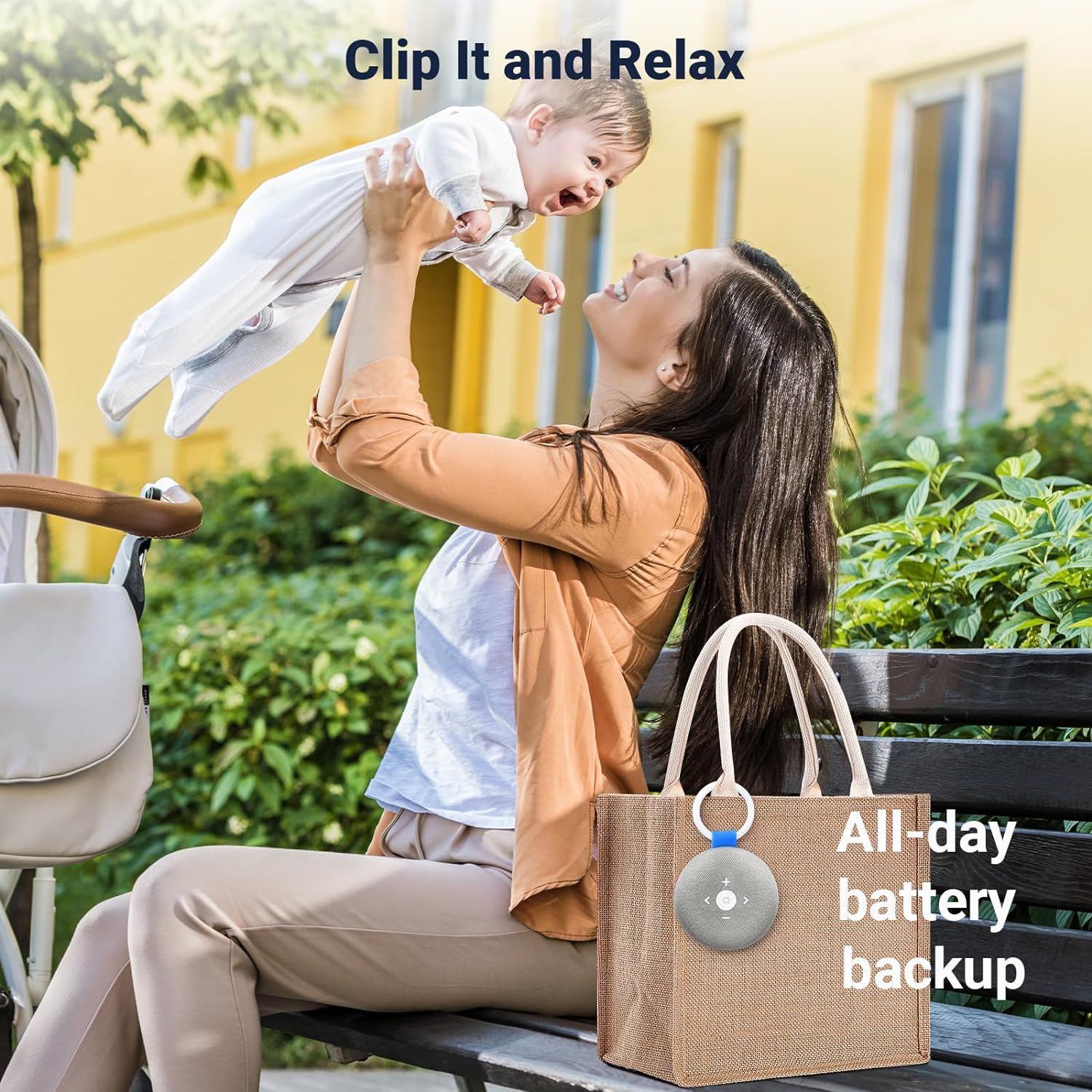 Sleepmac Go Baby Portable White Noise Machine and Night Light &ndash; White Noise, Pink Noise, Brown Noise, Lullaby, Nature Sounds, Child Lock, Memory Options (Cloud) image number 6