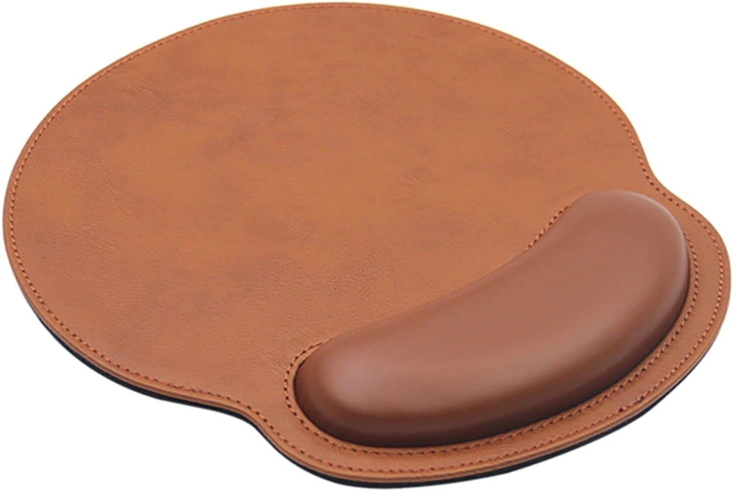 Eyscar Leather Mouse Pad Wrist Support Ergonomic Memory Foam - Lightweight Rest Nonslip Mousepad for Office,Gaming,Computer, Laptop & Mac,At Home or Work (Coffee)