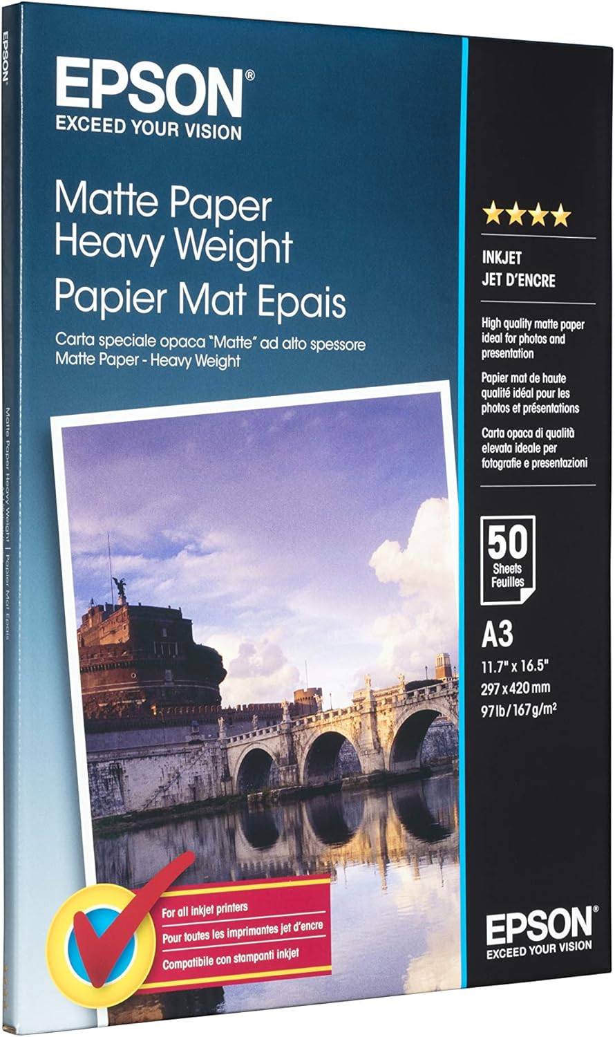 Epson C13S041261 A3 Matte Heavyweight Paper - Premium Glossy image number 3