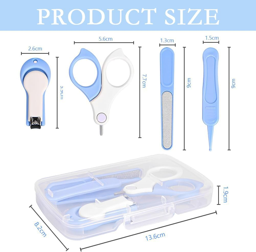 4-In-1 Baby Grooming Kit &ndash; Infant Safety Care Set with Nail Scissors, Clippers, File & Tweezers | Gentle & Precise Tools for Newborns, Infants & Toddlers​ image number 1