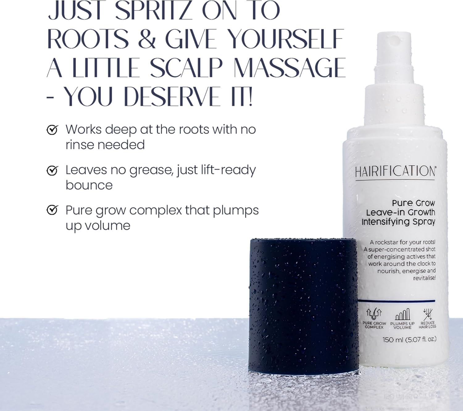 Pure Grow Leave-In Spray for Fine and Thinning Hair, Botanical Scalp Mist with Biotin Niacinamide and Caffeine, 150Ml image number 3