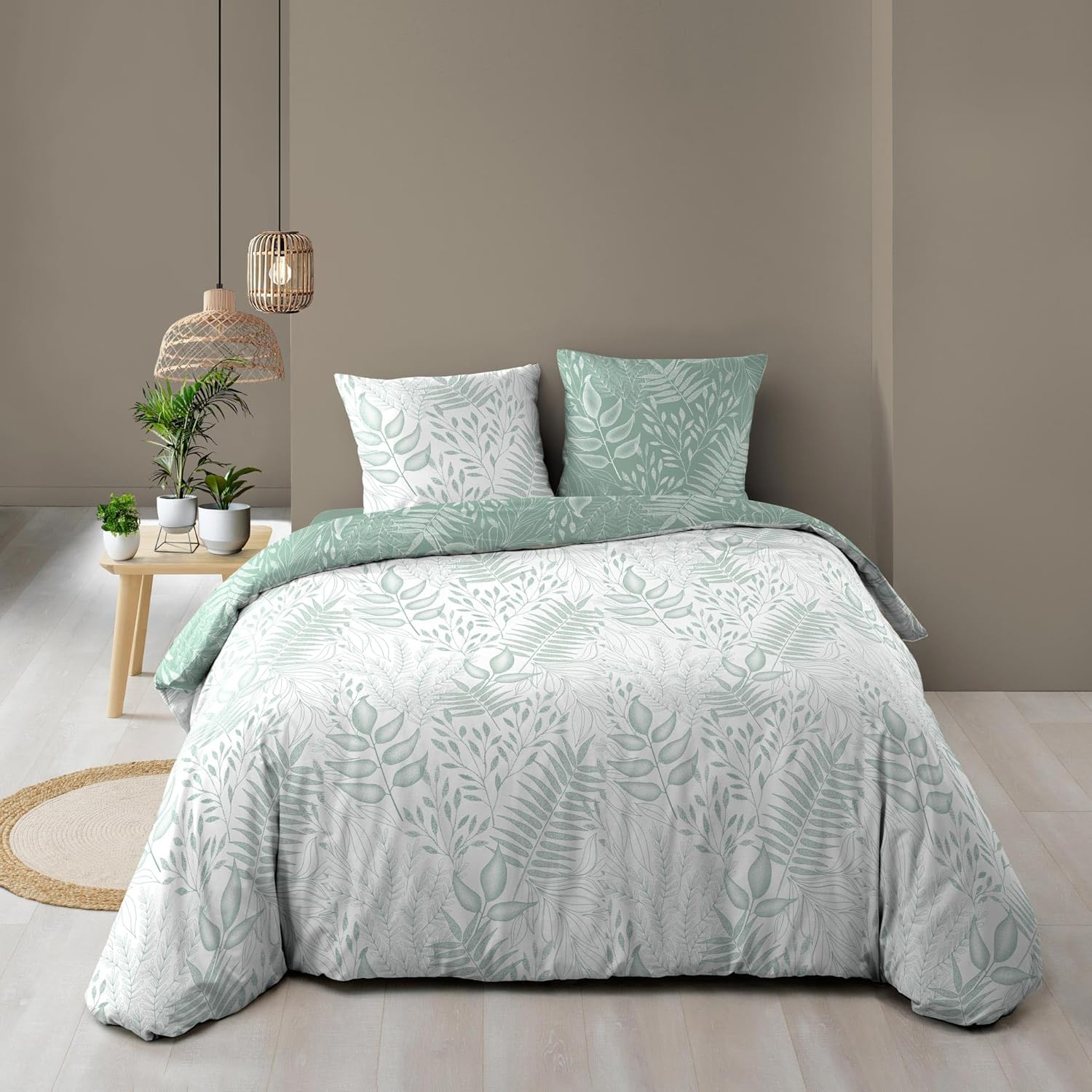 Douceur D'Int&eacute;rieur, Cassia Sage 3-Piece Bedding Set (260 X 240 Cm) 100% Cotton image number 2