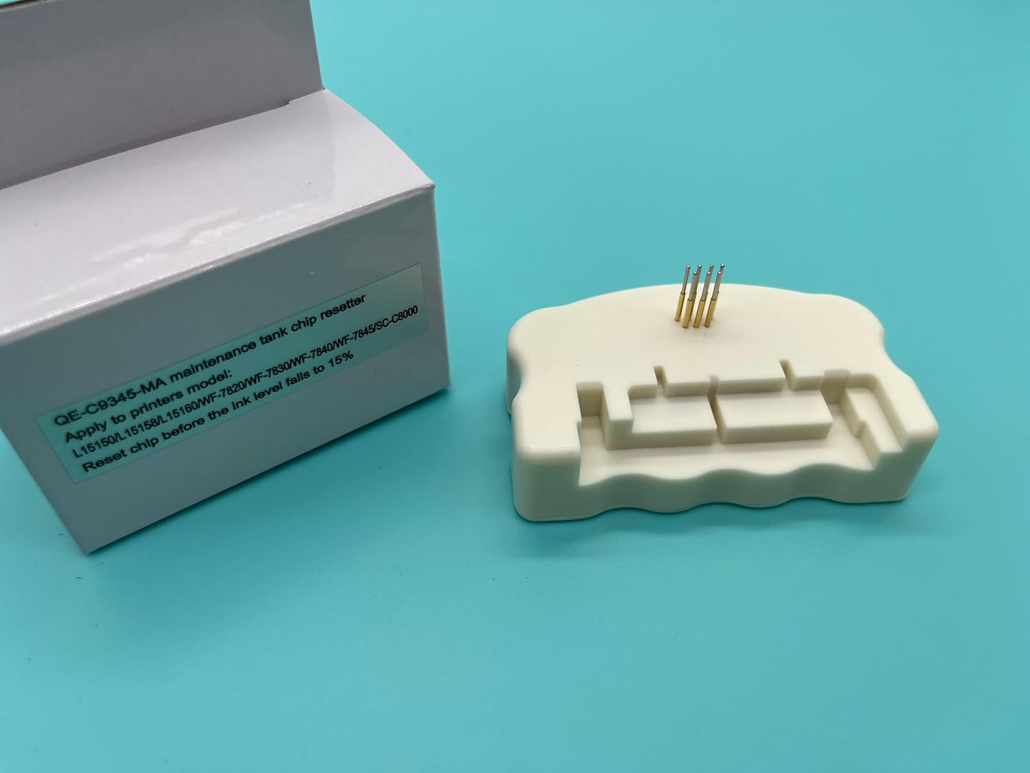 C9345 Maintenance Box Chip Resetter for EPN ET-5800 ET-5850 ET-5880 ET-8550 ET-8500 ET-16600 ET-16650 WF-7820 WF-7830 WF-7840 L15150 L15160 L18050 L8050 EC-C7000 ST-C8000 ST-C8090 - Battery Type